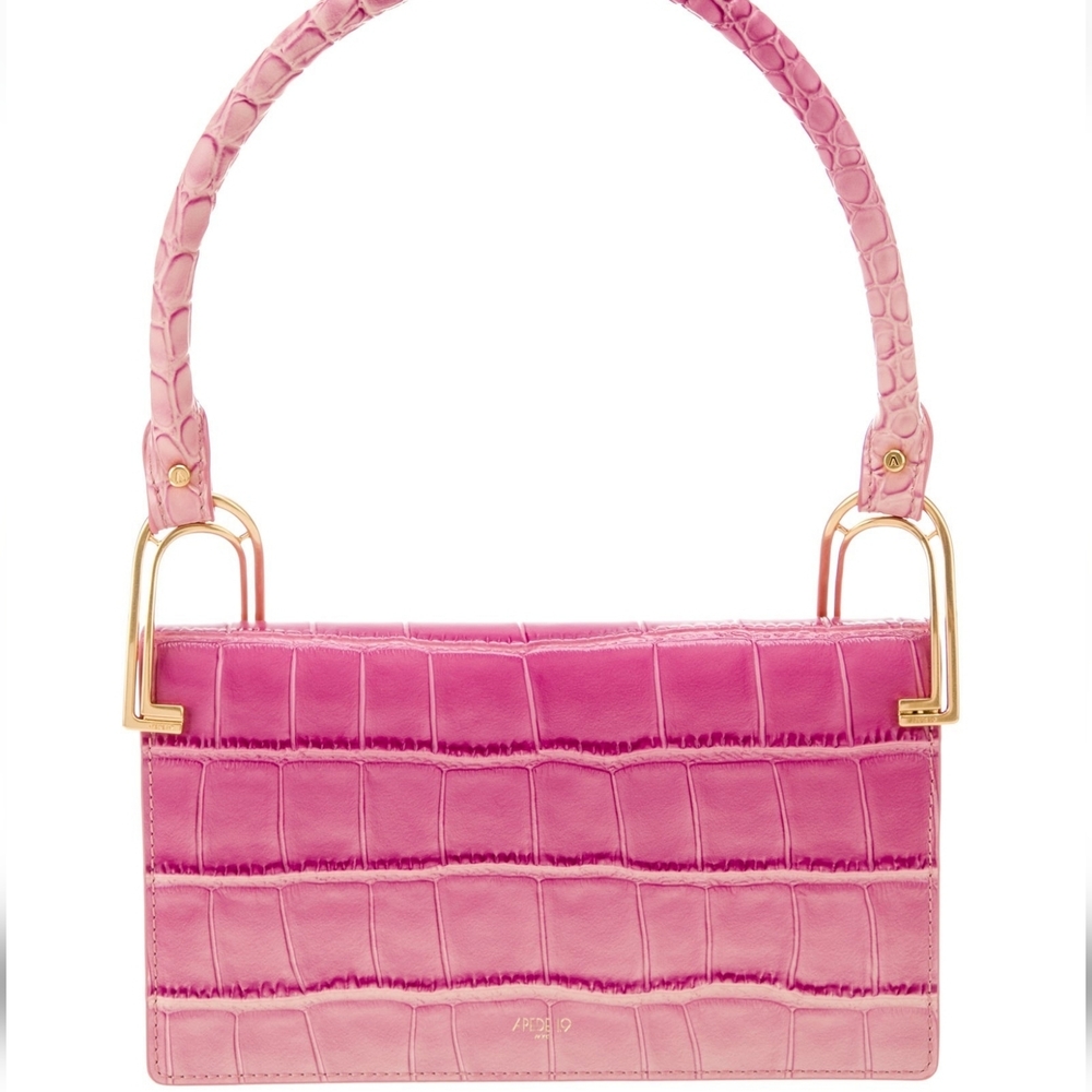 Apede Mod Croc Embossed Leather Bag - Picture 2 of 7